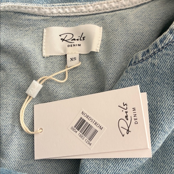NWT Rails Denim Portola Vest blue eyed girl wash Sz XS - Picture 9 of 10
